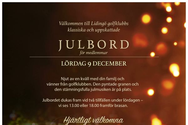 Extra Julbord den 10 december